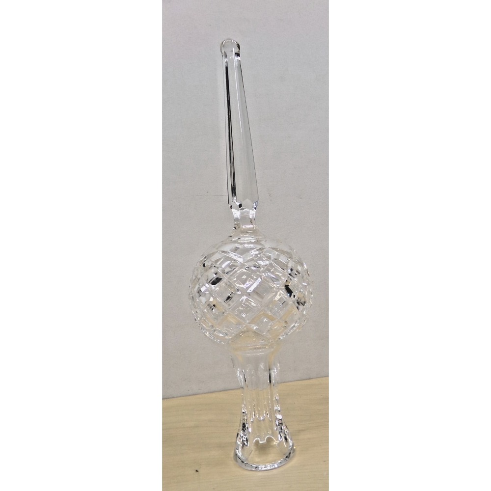 Waterford Crystal Glass Tree Top Topper Christmas Ornament No Box‎